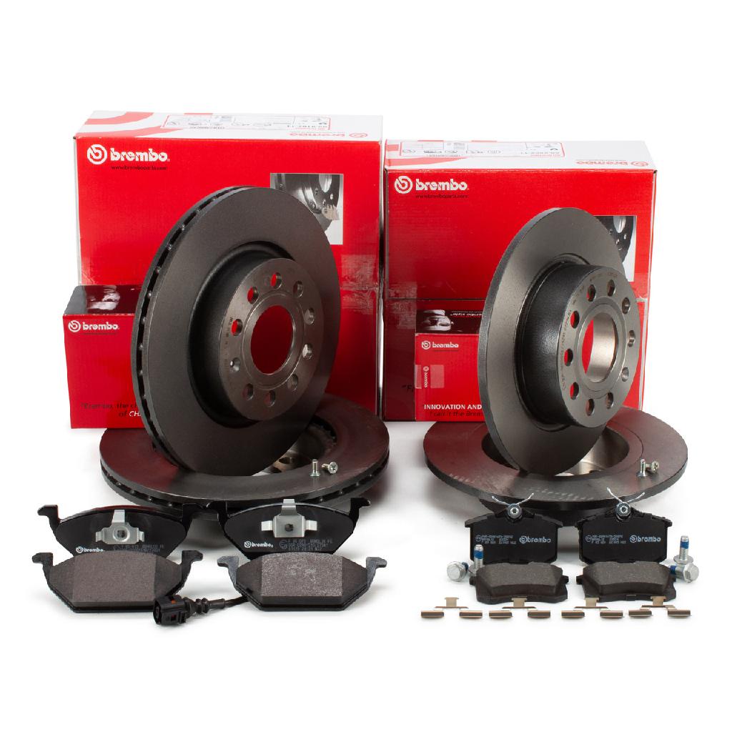BREMBO Bremsscheibe 09.9167.11 + Bremsscheibe 08.9502.11 + Bremsbelagsatz, Scheibenbremse P 85 020 + Bremsbelagsatz, Scheibenbremse P 85 072