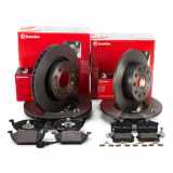 BREMBO Bremsscheibe 09.9167.11 + Bremsscheibe 08.9502.11 + Bremsbelagsatz, Scheibenbremse P 85 020 + Bremsbelagsatz, Scheibenbremse P 85 072