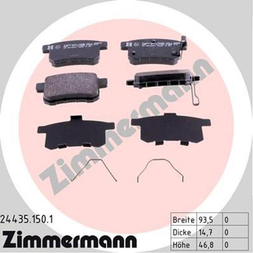ZIMMERMANN Bremsscheibe 280.3177.20 + Bremsbelagsatz, Scheibenbremse 24435.150.1 Bild ZIMMERMANN Bremsscheibe 280.3177.20 + Bremsbelagsatz, Scheibenbremse 24435.150.1
