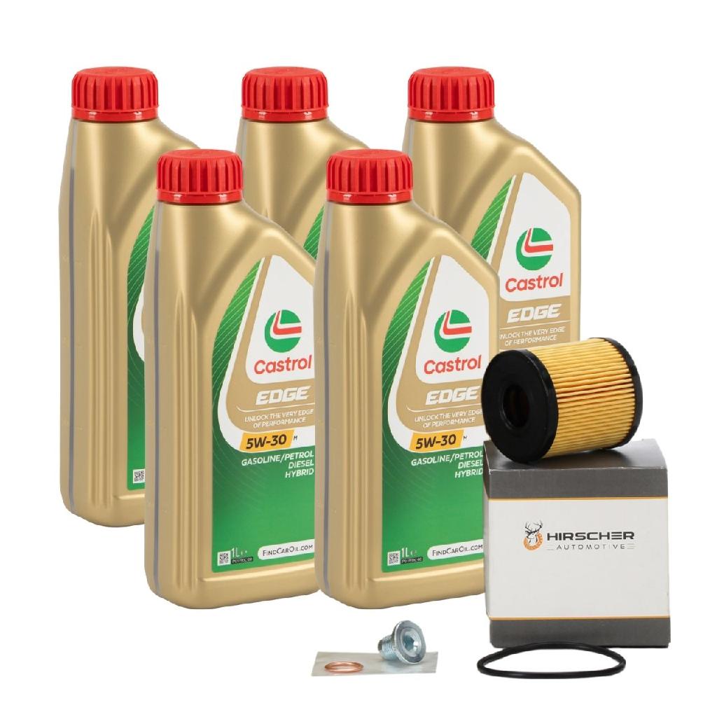 5L CASTROL Edge Motoröl 5W30 + HIRSCHER Ölfilter MINI R56 R55 One / Cooper / Works