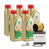 5L CASTROL Edge Motoröl 5W30 + HIRSCHER Ölfilter MINI R56 R55 One / Cooper / Works