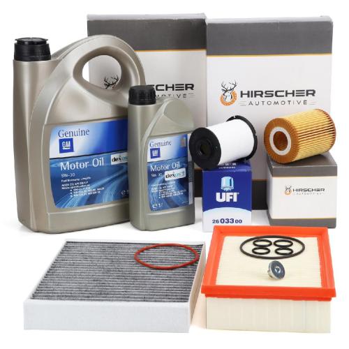 HIRSCHER Filterset 4-tlg + 6L ORIGINAL 5W30 dexos2 OPEL Mokka / X (J13) 1.7 CDTi ab Fgst. Bild HIRSCHER Filterset 4-tlg + 6L ORIGINAL 5W30 dexos2 OPEL Mokka / X (J13) 1.7 CDTi ab Fgst.