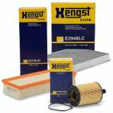 HENGST FILTER Ölfilter E19H D83 + Filter, Innenraumluft E2948LC + Luftfilter E676L01