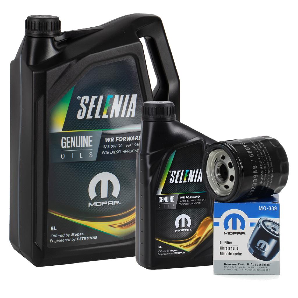 6L PETRONAS SELENIA WR FORWARD 0W30 Motoröl Öl + ORIGINAL MOPAR Ölfilter K04892339BE