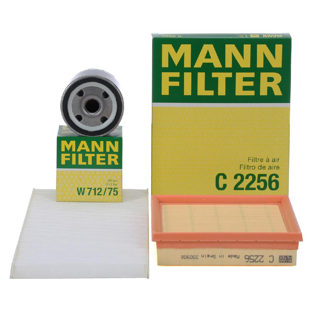 FEBI BILSTEIN Filter, Innenraumluft 09429 MANN-FILTER Luftfilter C 2256 + Ölfilter W 712/75