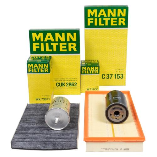 MANN-FILTER Luftfilter C 37 153 + Ölfilter W 719/30 + Filter, Innenraumluft CUK 2862 + Kraftstofffilter WK 730/1 Bild MANN-FILTER Luftfilter C 37 153 + Ölfilter W 719/30 + Filter, Innenraumluft CUK 2862 + Kraftstofffilter WK 730/1