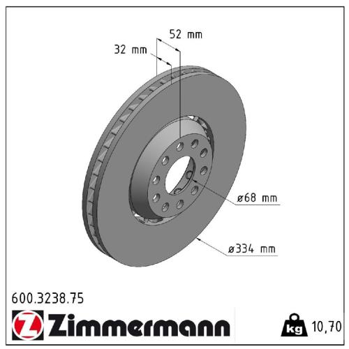 ZIMMERMANN Bremsscheibe 600.3237.75 + Bremsscheibe 600.3238.75 Bild ZIMMERMANN Bremsscheibe 600.3237.75 + Bremsscheibe 600.3238.75