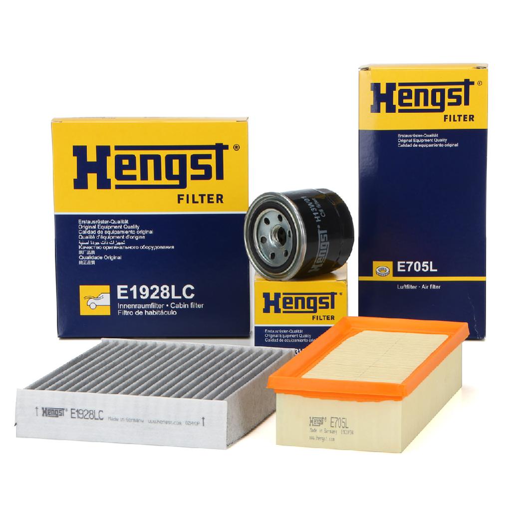 HENGST FILTER Ölfilter H13W01 + Filter, Innenraumluft E1928LC + Luftfilter E705L