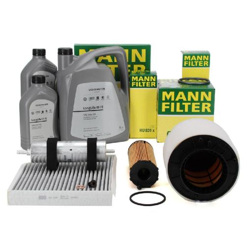 MANN Filterset 4-tlg + 7L ORIGINAL 0W30 Motoröl AUDI A4 B8 A5 Q5 8RB 2.7/3.0 TDI bis Fgst. Bild MANN Filterset 4-tlg + 7L ORIGINAL 0W30 Motoröl AUDI A4 B8 A5 Q5 8RB 2.7/3.0 TDI bis Fgst.