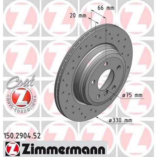 Zimmermann SPORT Bremsscheiben + Beläge + Wako BMW 3er F30-34 4er F32-36 hinten Bild Zimmermann SPORT Bremsscheiben + Beläge + Wako BMW 3er F30-34 4er F32-36 hinten