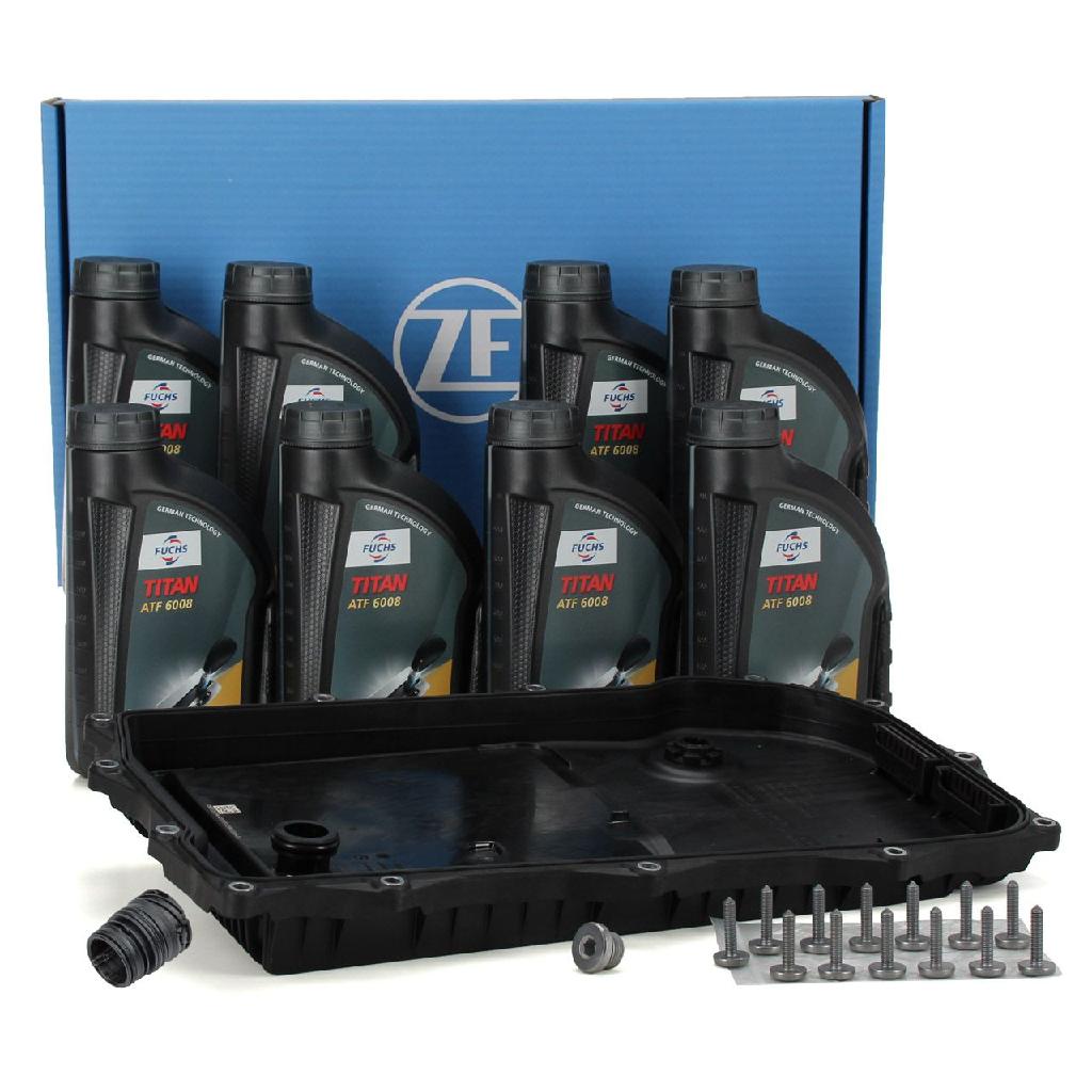 Original ZF GETRIEBEÖLWANNE BMW 8HP45-75 Filter Schrauben + 8L FUCHS Getriebeöl