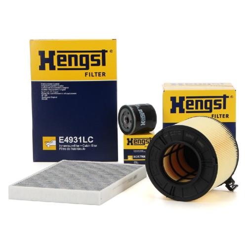 HENGST FILTER Ölfilter H317W01 + Filter, Innenraumluft E4931LC + Luftfilter E1451L Bild HENGST FILTER Ölfilter H317W01 + Filter, Innenraumluft E4931LC + Luftfilter E1451L
