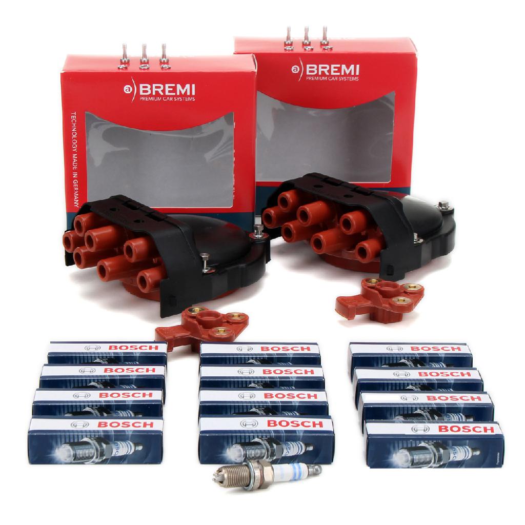 BREMI Zündverteilerläufer 7004 + Zündverteilerkappe 8069R BOSCH Zündkerze 0 242 232 501