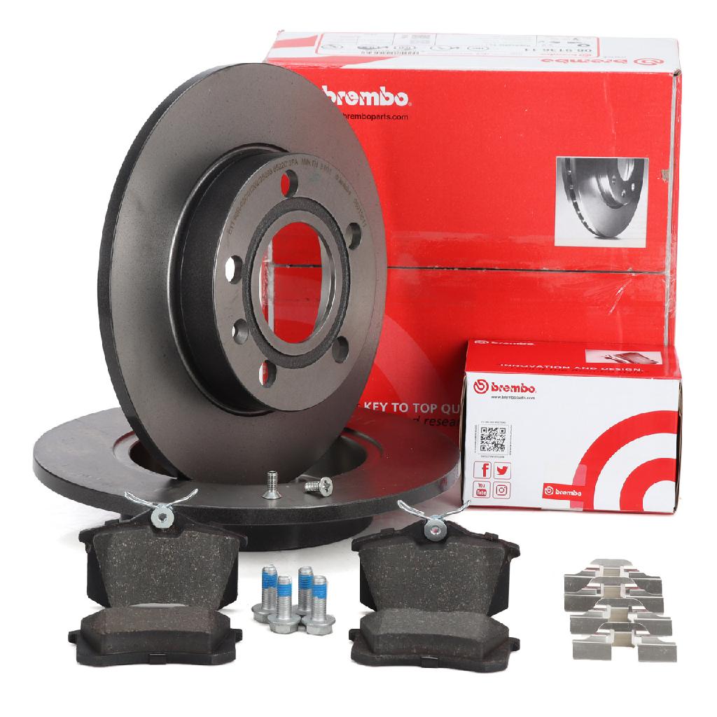 BREMBO Bremsbelagsatz, Scheibenbremse P 85 020 + Bremsscheibe 08.9136.11