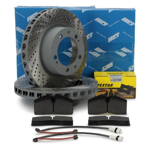 SEBRO Bremsscheiben + TEXTAR Beläge + Sensor PORSCHE 968 3.0 mit Sportfahrwerk vorne Bild SEBRO Bremsscheiben + TEXTAR Beläge + Sensor PORSCHE 968 3.0 mit Sportfahrwerk vorne
