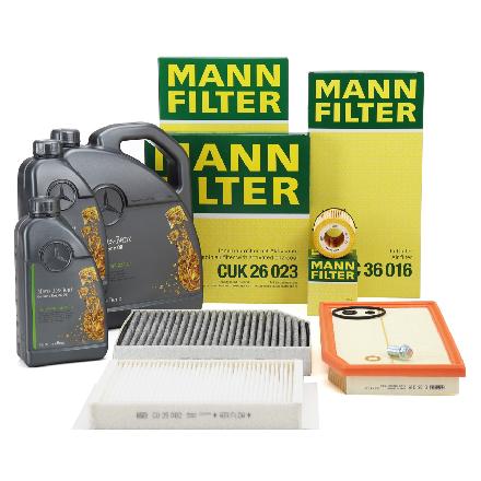 MANN Filterset + 7L ORIGINAL 5W30 MB 229.51 Motoröl MERCEDES W205 C257 W213 X/C253 M264