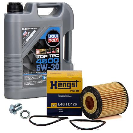 5L LIQUI MOLY Motoröl 5W30 dexos2 + HENGST Ölfilter OPEL Astra H Signum Zafira B 1.9 CDTI