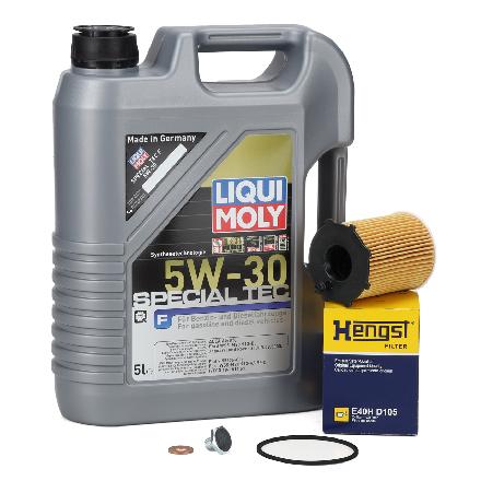 5L LIQUI MOLY SPECIAL TEC F 5W30 Motoröl + HENGST Ölfilter FORD PSA VOLVO 1.4/1.5/1.6 D