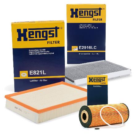 HENGST FILTER Luftfilter E821L + Ölfilter E154H D48 + Filter, Innenraumluft E2916LC