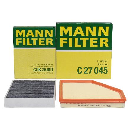 MANN-FILTER Luftfilter C 27 045 + Filter, Innenraumluft CUK 25 001