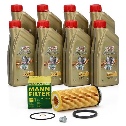 8 Liter CASTROL Edge Motoröl ÖL 5W30 M BMW Longlife-04 + MANN Ölfilter HU720/3x