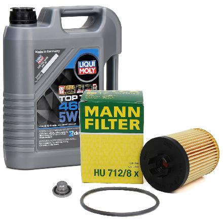 5L LIQUI MOLY Motoröl 5W30 dexos2 + MANN Ölfilter OPEL Astra G H Corsa B C D 1.0 1.2 1.4