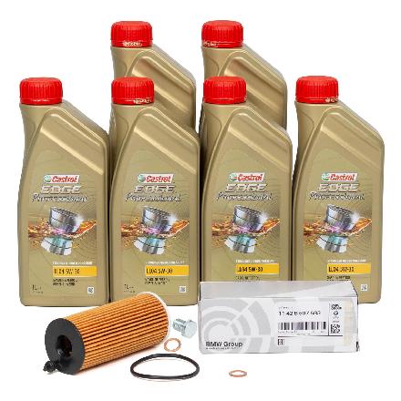 6L 6 Liter CASTROL EDGE BMW Longlife IV LL04 5W-30 + ORIGINAL BMW Ölfilter 11428507683