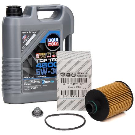 5L LIQUI MOLY Motoröl 5W30 dexos2 + ORIGINAL ALFA ROMEO FIAT LANCIA Ölfilter 71751128