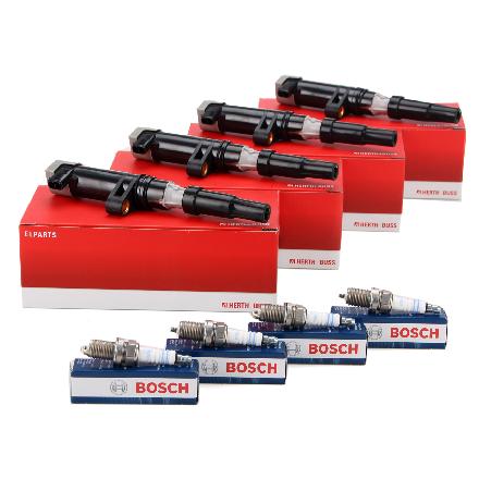 BOSCH Zündkerze 0 242 235 666 HERTH+BUSS ELPARTS Zündspule 19050010