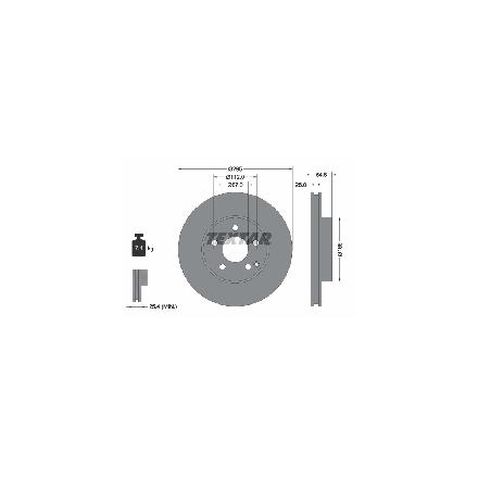 TEXTAR Bremsscheibe 92115105 + Bremsbelagsatz, Scheibenbremse 2374303 Bild TEXTAR Bremsscheibe 92115105 + Bremsbelagsatz, Scheibenbremse 2374303