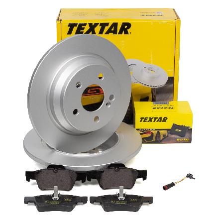 TEXTAR Bremsscheiben + Beläge + Sensor MERCEDES S-Klasse W221 bis Fgst.-Nr. A293228 hinten