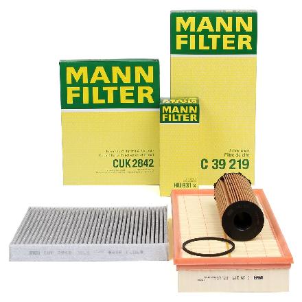 MANN-FILTER Filter, Innenraumluft CUK 2842 + Ölfilter HU 831 x + Luftfilter C 39 219