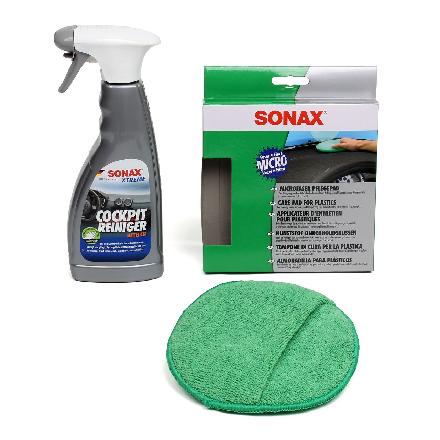 SONAX Schwamm 04172000 + Kunststoffreiniger 02832410