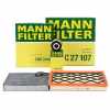 MANN-FILTER Filter, Innenraumluft CUK 2442 + Ölfilter HU 6019 z + Luftfilter C 27 107