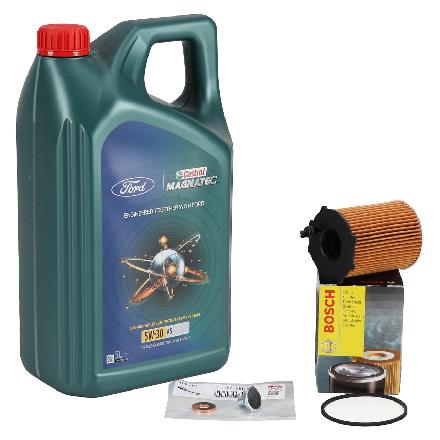 5L CASTROL MAGNATEC A5 5W-30 Motoröl + BOSCH Ölfilter FORD Fiesta Focus Mondeo 1.4-1.6 D Bild 5L CASTROL MAGNATEC A5 5W-30 Motoröl + BOSCH Ölfilter FORD Fiesta Focus Mondeo 1.4-1.6 D