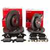 BREMBO Bremsbelagsatz, Scheibenbremse P 85 075 + Bremsscheibe 09.9772.11 + Bremsscheibe 08.9488.11 + Bremsbelagsatz, Scheibenbremse P 85 073