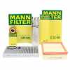 MANN-FILTER Filter, Innenraumluft CUK 2842 + &Ouml;lfilter HU 7008 z + Kraftstofffilter WK 857/1 + Luftfilter C 32 191