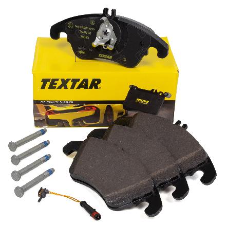 TEXTAR 2431001 Bremsbeläge + 1x Warnsensor MERCEDES W204 C218 X218 W212 S212 R172 vorne