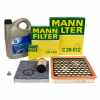MANN Filterset 3-tlg + 5L ORIGINAL 5W30 Motor&ouml;l dexos2 OPEL Insignia A 1.6 CDTI