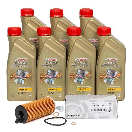 7L 7 Liter CASTROL EDGE BMW Longlife IV LL04 5W-30 + ORIGINAL BMW Ölfilter 11428507683