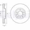 DELPHI Bremsbelagsatz, Scheibenbremse LP1723 + Bremsscheibe BG3713C Bild DELPHI Bremsbelagsatz, Scheibenbremse LP1723 + Bremsscheibe BG3713C