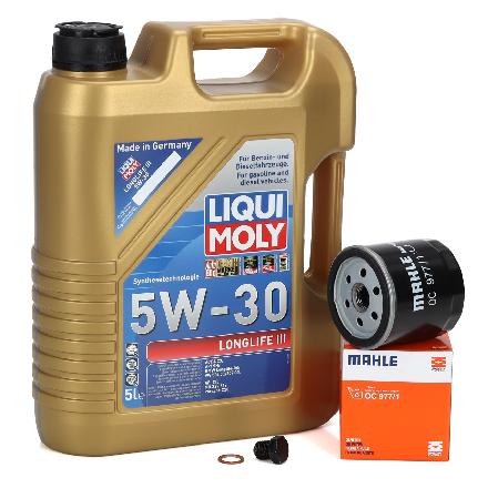 5L LIQUI MOLY 5W30 LONGLIFE III Motoröl + MAHLE Ölfilter VW Golf 7 8 Passat B8 1.0-1.5 TSI Bild 5L LIQUI MOLY 5W30 LONGLIFE III Motoröl + MAHLE Ölfilter VW Golf 7 8 Passat B8 1.0-1.5 TSI