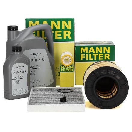 MANN Filterset + 6L ORIGINAL 0W20 Motoröl AUDI A4 (B9) A5 (F5) Q5 (FY) 2.0-55 TFSI