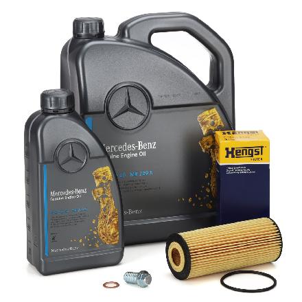 6L 6 Liter ORIGINAL 5W-40 MB 229.5 Motoröl + HENGST Ölfilter MERCEDES W176 45AMG M133