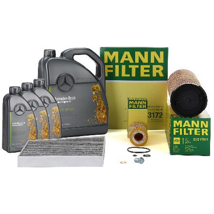 MANN Filterset 3-tlg + 8L ORIGINAL 5W30 Motoröl MERCEDES E-Klasse W211 E320CDI OM648 Bild MANN Filterset 3-tlg + 8L ORIGINAL 5W30 Motoröl MERCEDES E-Klasse W211 E320CDI OM648