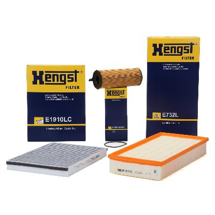 HENGST FILTER Luftfilter E732L + Ölfilter E73H D207 + Filter, Innenraumluft E1910LC