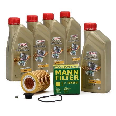 5L CASTROL Edge Motoröl ÖL 5W30 M BMW Longlife-04 + MANN Ölfilter HU816z KIT