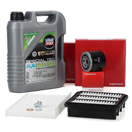 HERTH+BUSS Filterset + 6L LIQUI MOLY 5W30 Motoröl HYUNDAI i30 (FD) KIA Cee'D (ED) 1.4 1.6