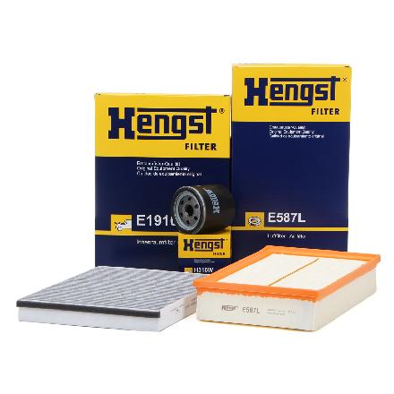 HENGST FILTER Filter, Innenraumluft E1910LC + Ölfilter H316W + Luftfilter E587L