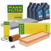 MANN Filterset 3-tlg + 5L ORIGINAL 5W30 Motor&ouml;l BMW X3 F25 X4 F26 18d 20d B47
